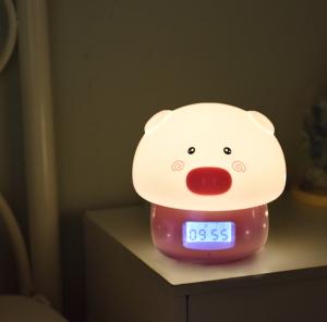 China LCD Display 50000h Kids Alarm Clock 450g Intelligent Pig design on sale