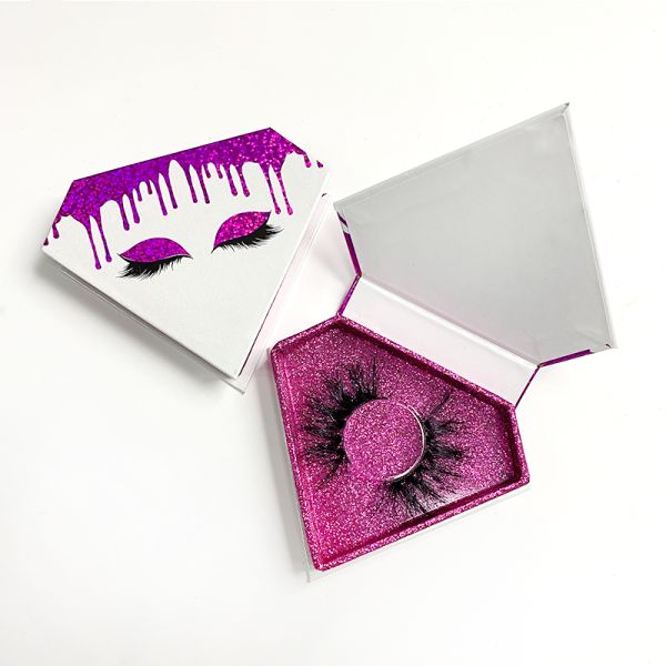 3D PBT Fiber 25mm Faux Mink Lashes With 4 Pairs Packaging