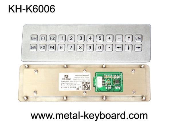 Quality USB Port Industrial Customized weatherproof keypad , 24 Keys rugged keypad Metal for sale
