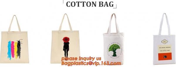 Cotton Material and Handled Style cotton canvas stripe shopping tote bag with leather straps,handle big cotton shopping