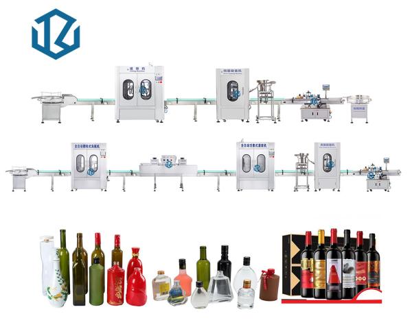 Quality Vial Vodka Wine Alcohol Rinsing Capping Bottle Filling Line for sale