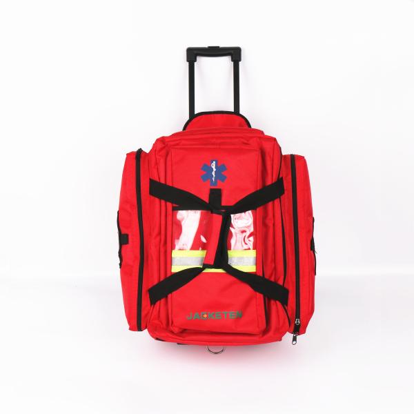 Quality Ambulance Kit EMS Trauma bag Medical Equipment Bag with wheel Earthquake Rescue Bag Ambulance Wheel Backpack for sale