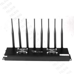 China 8 Antenna Desktop Gps Signal Blocker , Durable Alluminum Alloy Gsm Gps Jammer on sale