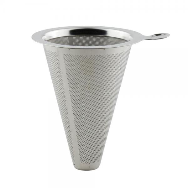 Professional High Pour Over Coffee Cone Filter With Double Layer Mesh