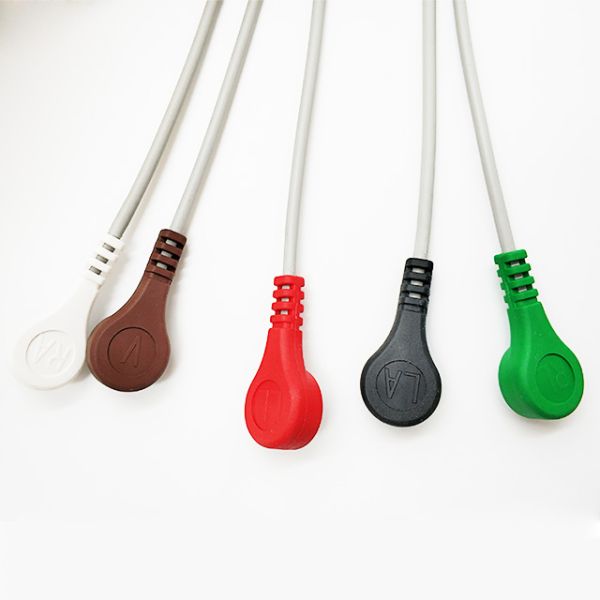 MINDRAY Patient Monitor Accessories , Snap Connection One Piece 5 leads Ecg Cable