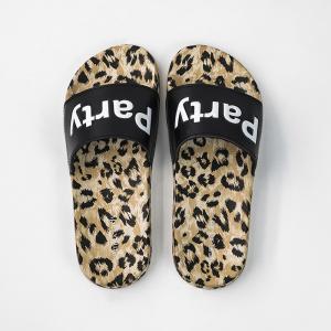 China Ladies breathable leopard print flat EVA slide sandal party stylish shoes on sale