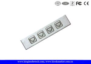 Functional Metal Numeric Key Pad , 4 Keys Numeric Stailess Steel Keypad