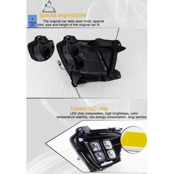 For Kia Sorento 2015 2016 Auto Drl 12v Aftermarket Led Daytime Running Lights