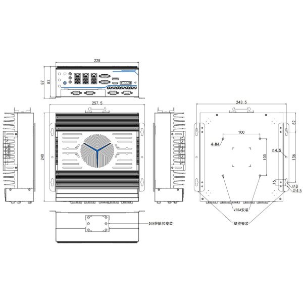 IEXP-502 Industrial Mini PC With Mini PCIe Expansion Slot Windows/Linux Operating System