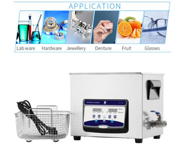 Quality 10L ultrasonic vibration cleaner for small parts with heater and timer for sale