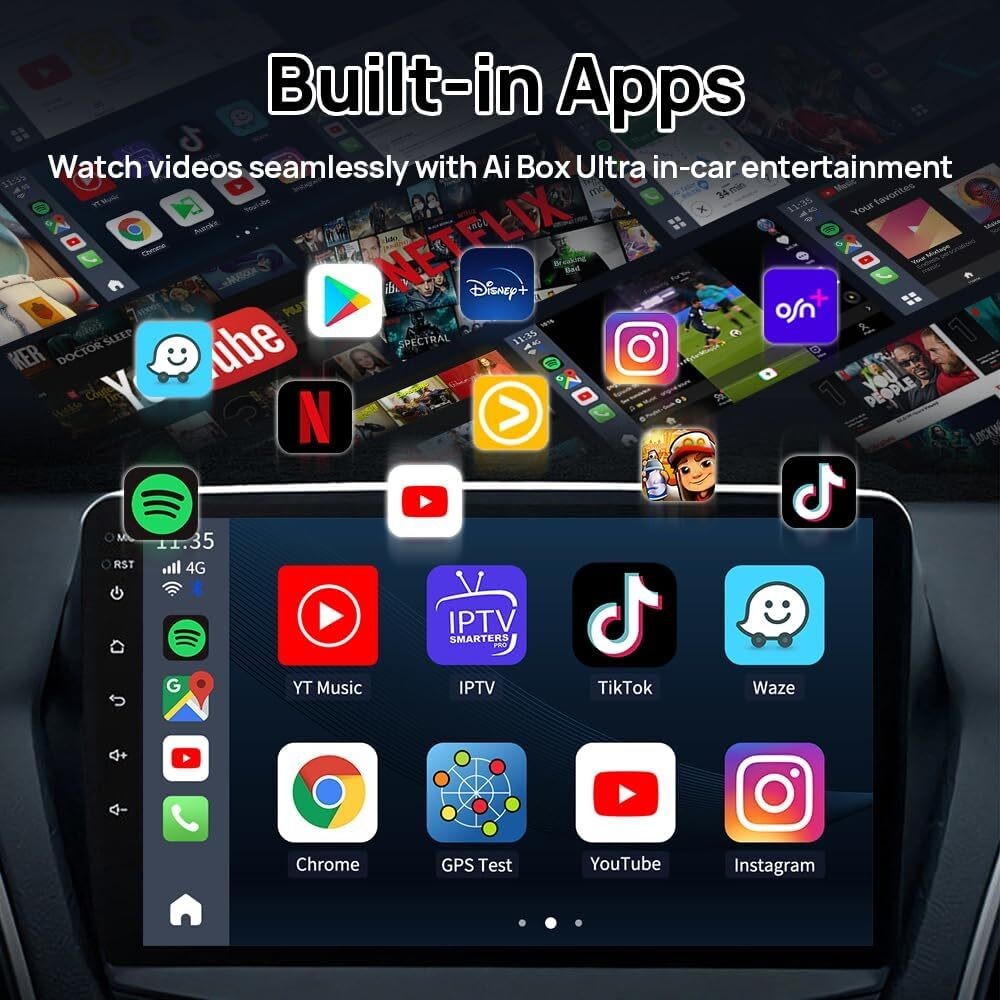 Andriod Box Cpc200 Tbox Ambient 64Gb Wireless Adapter CarPlay Adapter Box Youtube Carplay netflix Carlinkit Ai Smart magicbox