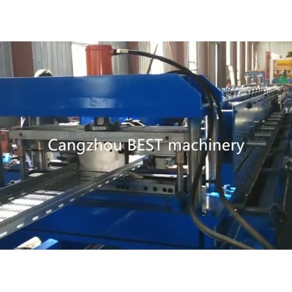 Steel Cable Tray Roll Forming Machine , Roll Forming Equipment High Speed