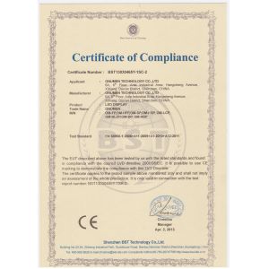 Onumen Co.,Ltd. Certifications