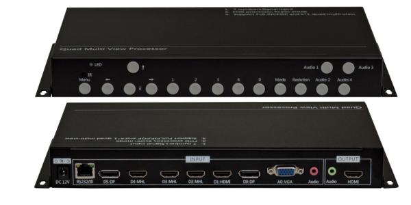 Quality 7x1 Multiviewer Video Scaler Switcher , Audio Video Switcher With Remote for sale