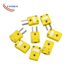 China Yellow Colour K Type Thermocouple Connector Two Flat Pin Connector Used For Semiconductor on sale