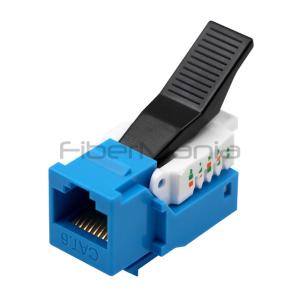 China UL Listed CAT.6 UTP Toolless Keystone Jack Blue Wiring Modular Jacks on sale