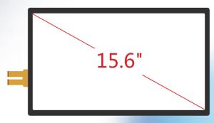 China 15.6 Inch Projected Capacitive Transparent Touch Screen Panel with G+G Structure on sale