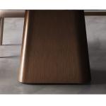 Rectangular Marble Metal Dining Table 2000mm Length With Column
