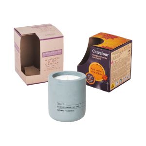 Wholesale Recycled Kraft Paper Candle Packaging Box With Cutout Window from china suppliers