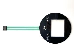 3 Keys LED Electric Custom Membrane Switches With Nicomatic Connector