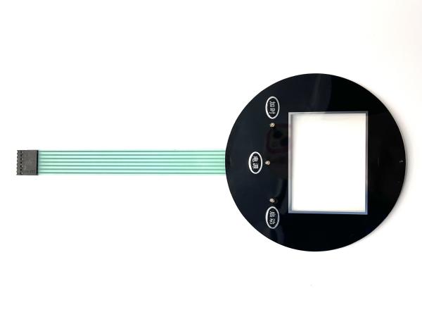 Quality 3 Keys LED Electric Custom Membrane Switches With Nicomatic Connector for sale