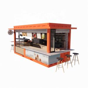 China 20ft or 40ft Commercial Outdoor Shipping Container Cafe Bar Easy Install Modern Design Steel House Flat Pack Container Best on sale