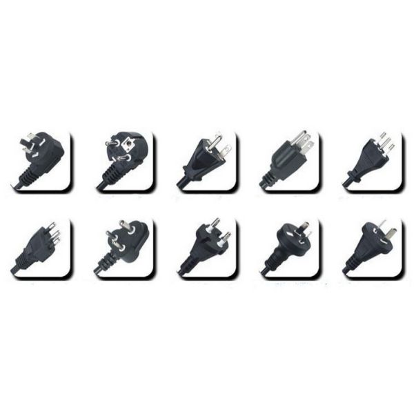 Custom AC DC Power Cable US Standard 3 - Prong Plug For Desktop Printer Monitors