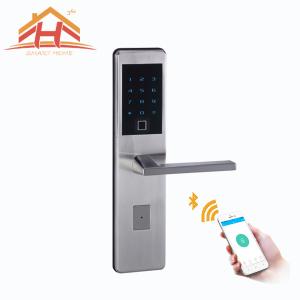 China Intelligent Bluetooth Smart Door Lock Tempered Glass Touch Screen With Hidden Keyhole on sale
