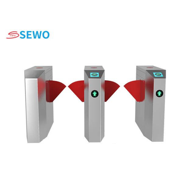 Quality Automatic Flap Barrier Access Control System With RFID IC ID Card Reader for sale