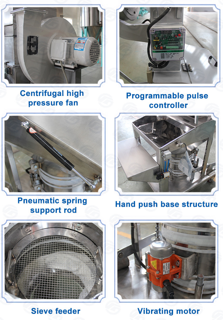 Vibration Feeder With Pulse Dust Jet Filter Feed Mill Machine For Making Feed