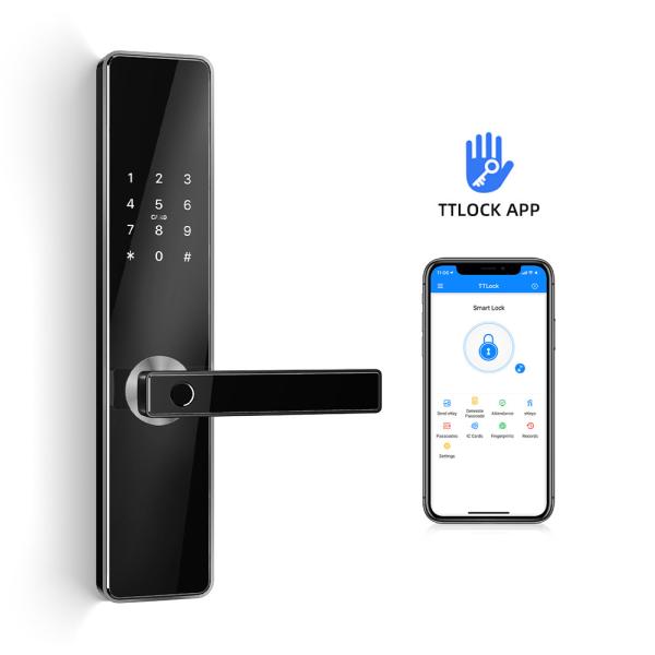 Quality Big Panel Fingerprint Door Lock App Remote Control Customized Logo for sale