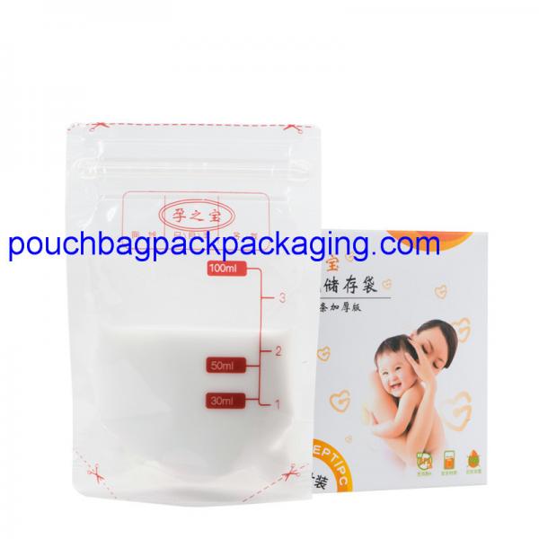 Quality BPA free breastmilk storage bag 100 ml 30 pcs or 38pcs food grade for baby feeding for sale
