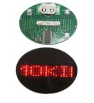 Flashing LED name badge display panel red and blue