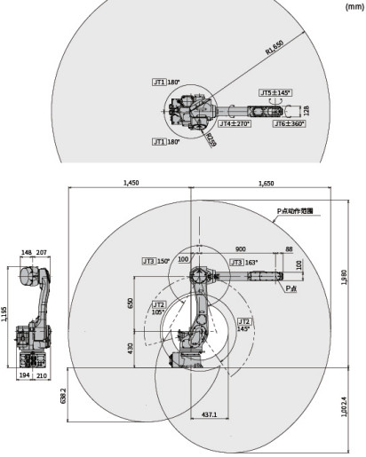 Robot Robotic Arm Kawasaki RS006L Multi-Station Automatic Handling