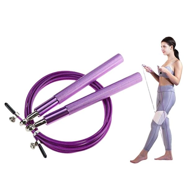 High Quality Fitness Workout Weighted Handle Pvc Coated Steel Wire Adjustable Speed Skipping Rope Jump Rope