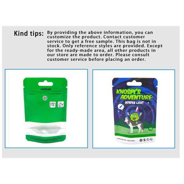 Touch Film Food Self-Supporting Bag Sealed Child-Proof Lock Zipper Bag Tobacco Bag