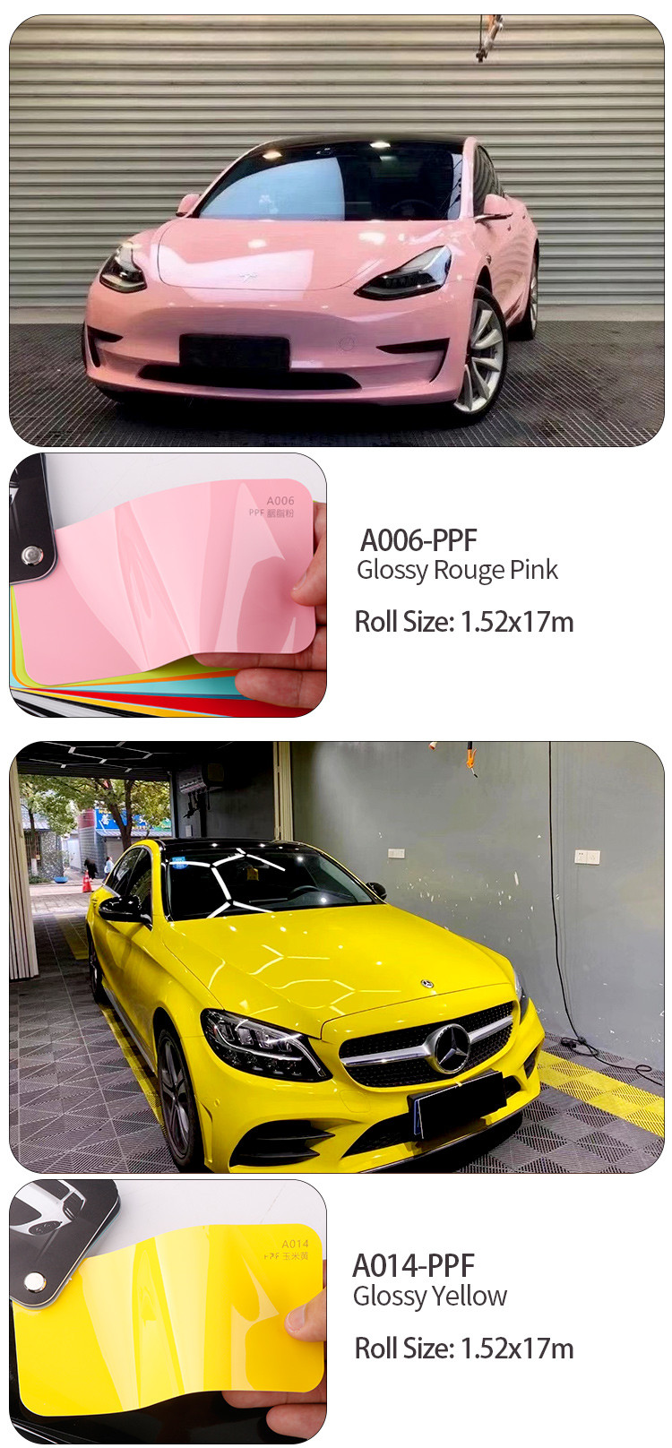 Self Healing PPF TPU Paint Protection Film Nano Coated Not Yellowing TPU PPF