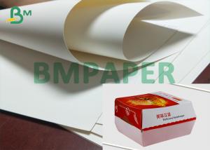China 37'' × 25'' 210 gsm Food Grade Grease Resistant White Board For Burger Sheets on sale