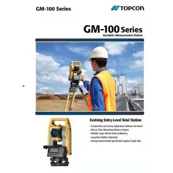 Topcon GM100 Series 2" Total Station Compatible With Industry Standard Thumb Drives GM102