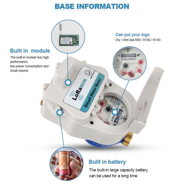DN20 Factory Price GPRS Wireless Lorawan Remote Reading Water Meter