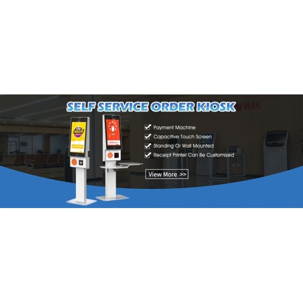 LKS 24inch 27inch Self Ordering Kiosk for Fast Food Restaurant