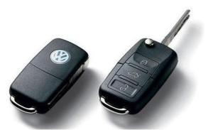 Wholesale 433MHZ 3 Button Auto Remote Key for Volkswagen, VW Remote Transponder Keys with ID48 Chip from china suppliers