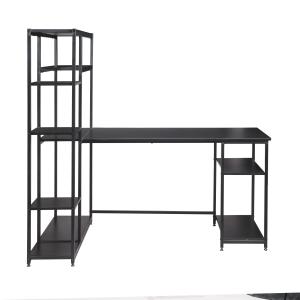 Tomile Home Office Computer Table With Multiple Storage Shelves