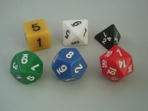 Wholesale Custom Polyhedral Acrylic Board Game Dice Yellow Blue Green Red Color from china suppliers