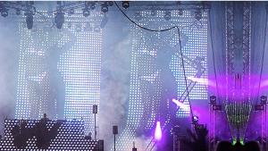 China Epistar SMD3535 Led Mesh Curtain Flexible Led Curtain Screen Led Mesh Screen Outdoor on sale
