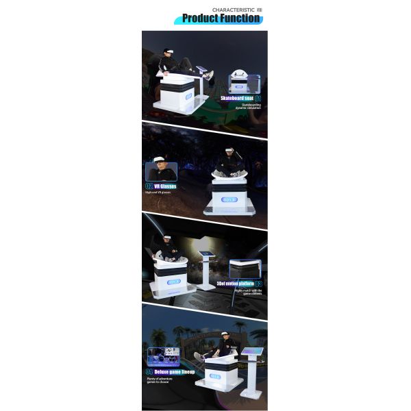 1 Seat 9D Vr Cinema Arcade Game Machine Slide Virtual Reality Simulator