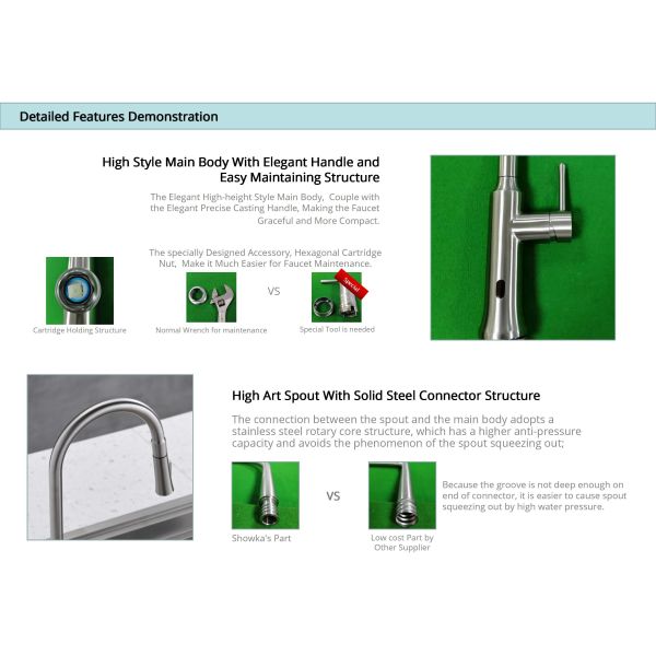 Kitchen Infrared Sensor Water Tap Ceramic Drip Free Cartridge Smart Sink Faucet