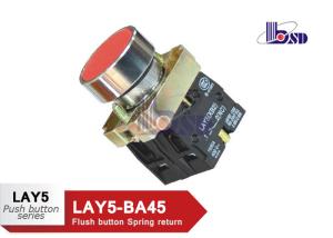 Wholesale Red Color Push Button Switch Spring Return Flat Button LAY5（XB2）-BA45 from china suppliers