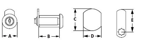 Chrome Surface Heavy Duty Cam Lock Cylinder ODM RV Storage Locks