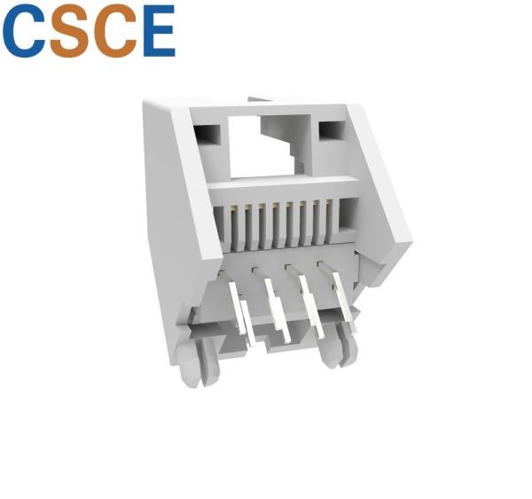 Quality Ethernet 8 Pin RJ45 Connector , Unshielded Mini RJ45 Connector With Post for sale